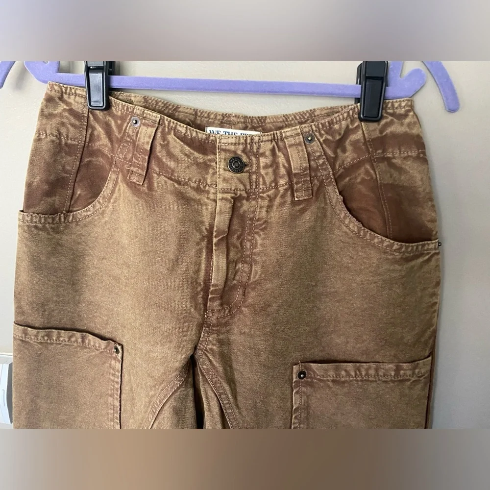 FREE PEOPLE x WE THE FREE SuperSonic Slim Cropped Brown Jeans Size 2